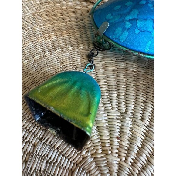 Colorful Metal Frog Figurine with Bell Feet - Picture 2 of 10